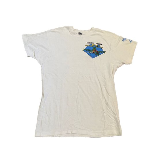 Vintage Rare Desert Storm Shirt XL Operation Eagle USA Jets 90s - Picture 2 of 4